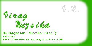 virag muzsika business card